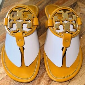 Tory Burch Mustard/ Gold Sandals - size 9.5
